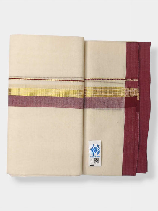 Kerala Balaramapuram Pure Cotton Handloom Mundu/Dhoti