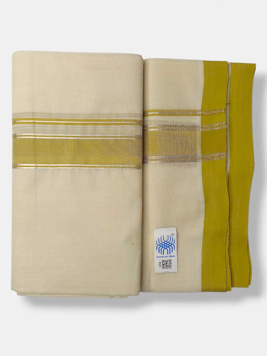 Kerala Balaramapuram Pure Cotton Handloom Mundu/Dhoti