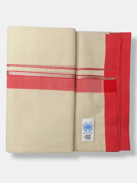 Kerala Balaramapuram Pure Cotton Handloom Mundu/Dhoti