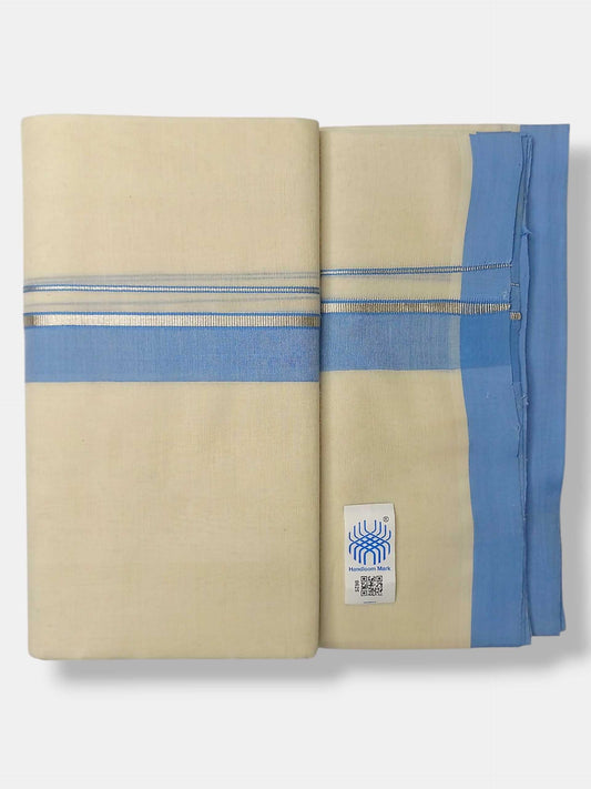 Kerala Balaramapuram Pure Cotton Handloom Mundu/Dhoti