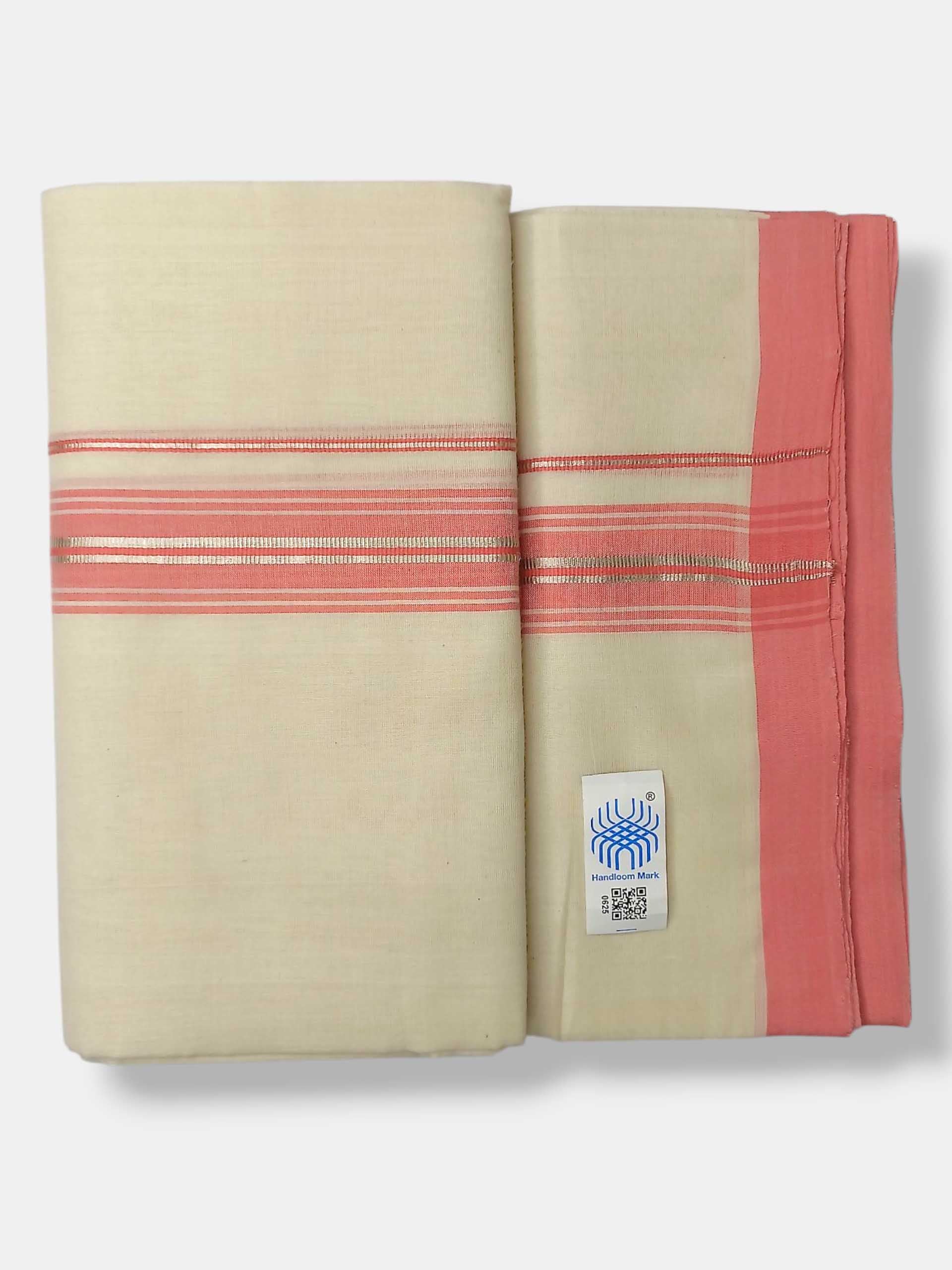 Kerala Balaramapuram Pure Cotton Handloom Mundu/Dhoti