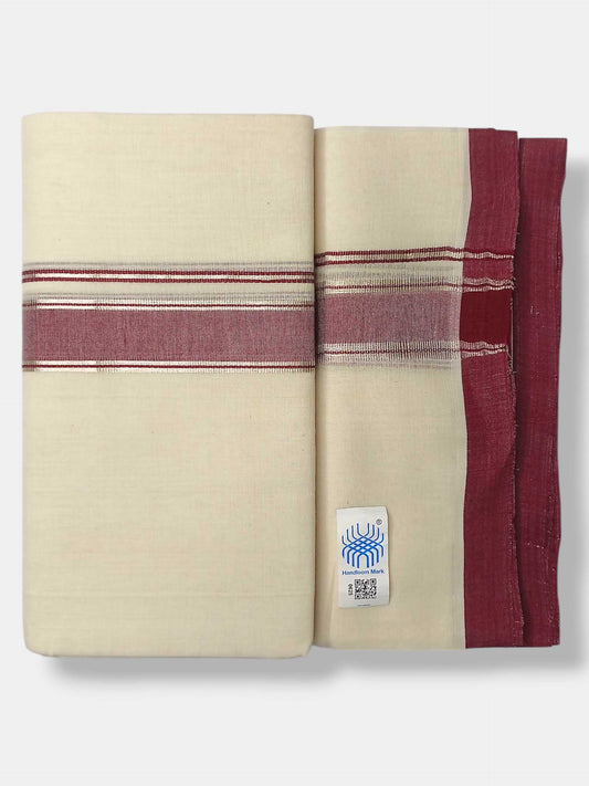 Kerala Balaramapuram Pure Cotton Handloom Mundu/Dhoti