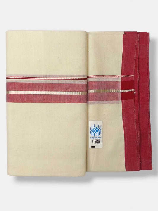 Kerala Balaramapuram Pure Cotton Handloom Mundu/Dhoti