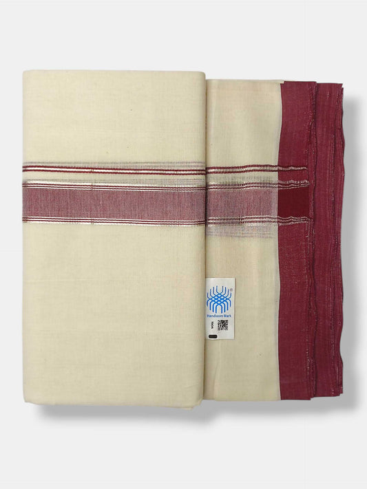 Kerala Balaramapuram Pure Cotton Handloom Mundu/Dhoti
