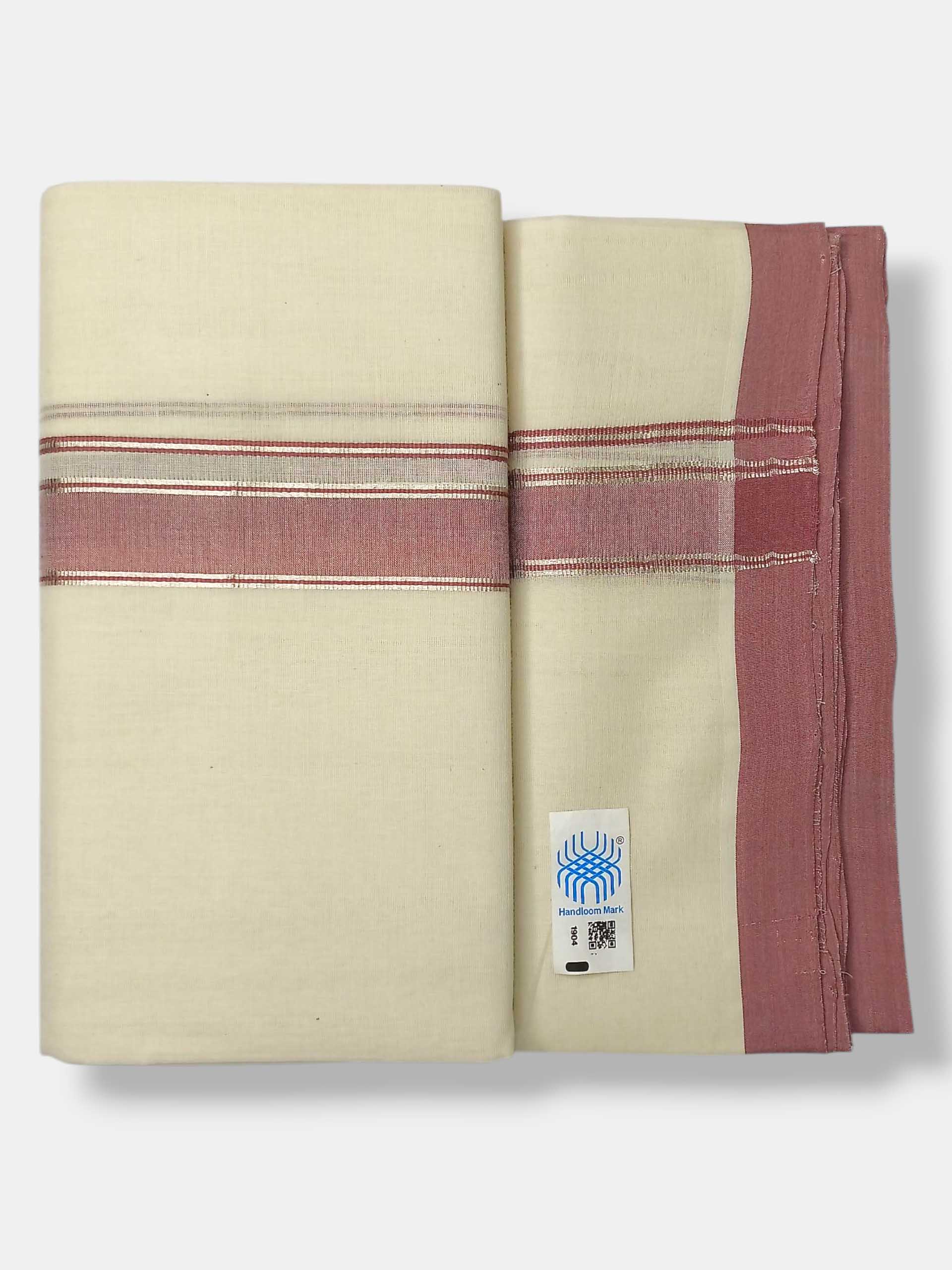 Kerala Balaramapuram Pure Cotton Handloom Mundu/Dhoti