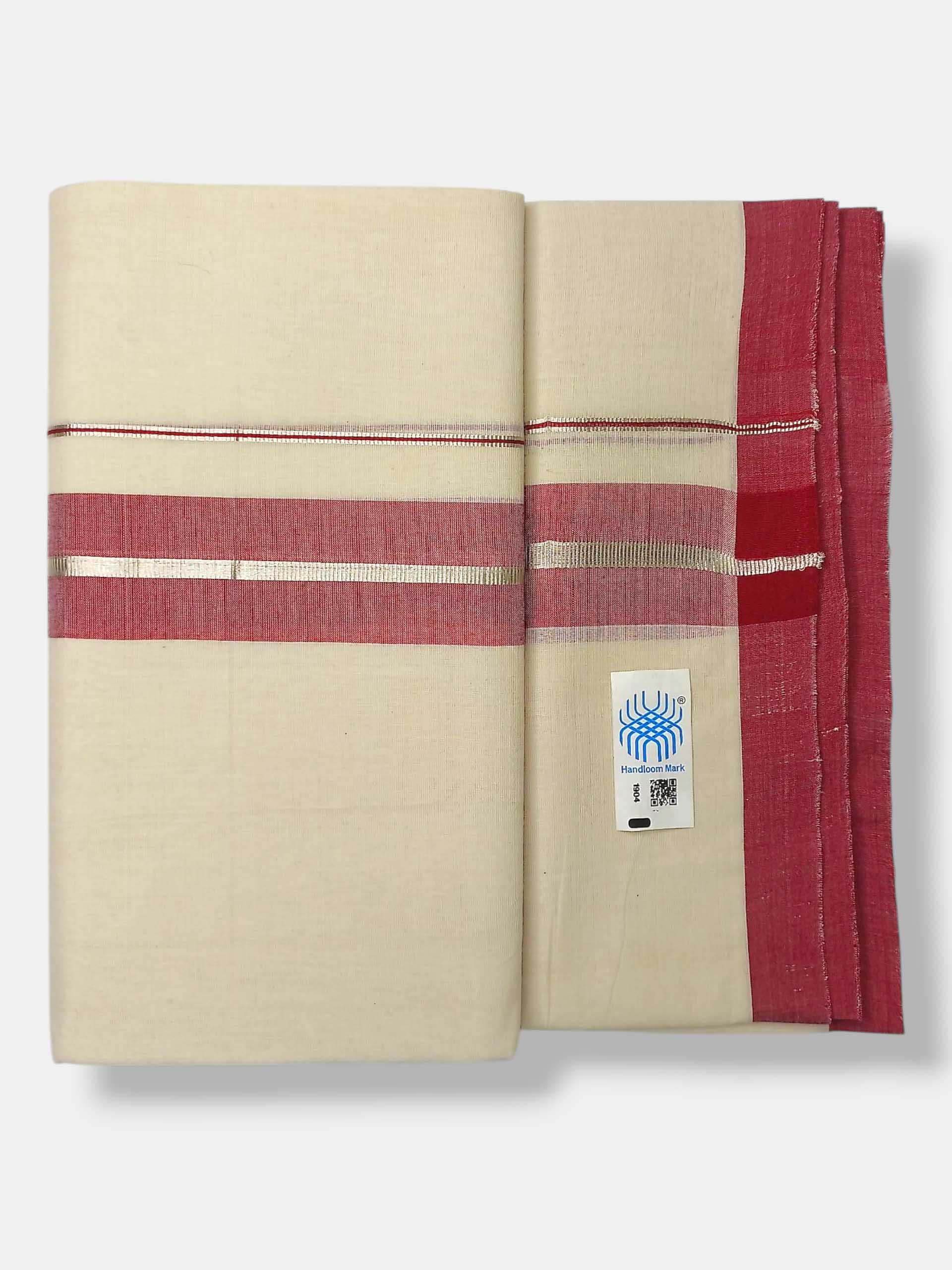 Kerala Balaramapuram Pure Cotton Handloom Mundu/Dhoti