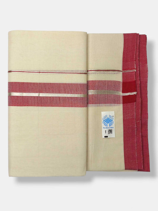 Kerala Balaramapuram Pure Cotton Handloom Mundu/Dhoti