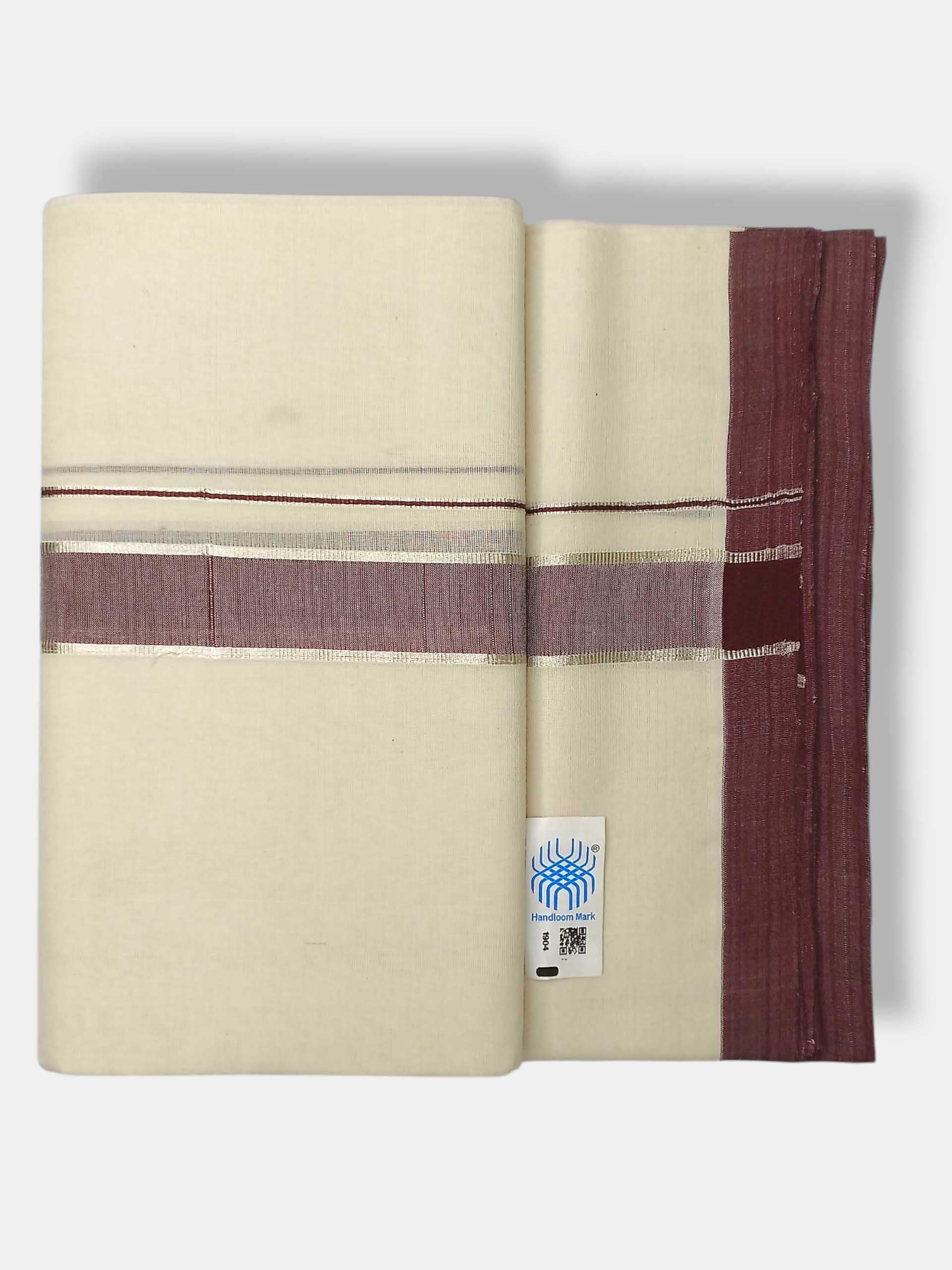 Kerala Balaramapuram Pure Cotton Handloom Mundu/Dhoti