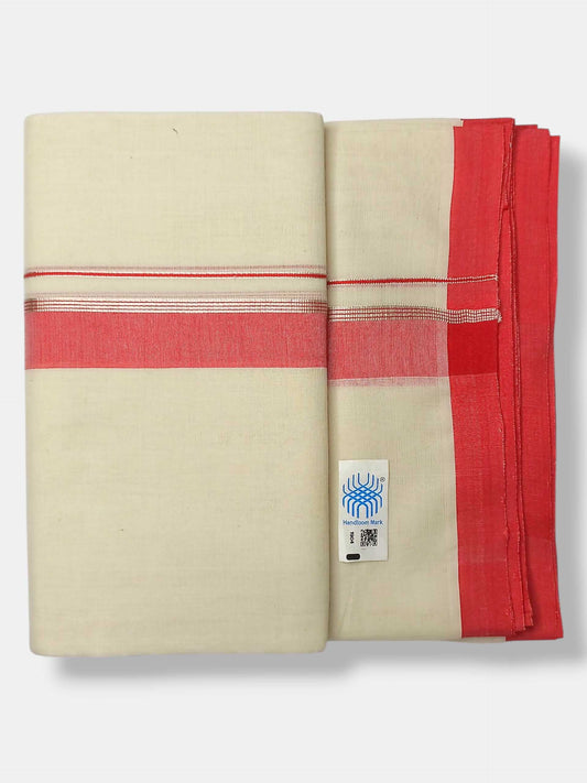Kerala Balaramapuram Pure Cotton Handloom Mundu/Dhoti