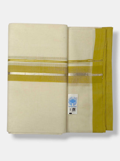 Kerala Balaramapuram Pure Cotton Handloom Mundu/Dhoti