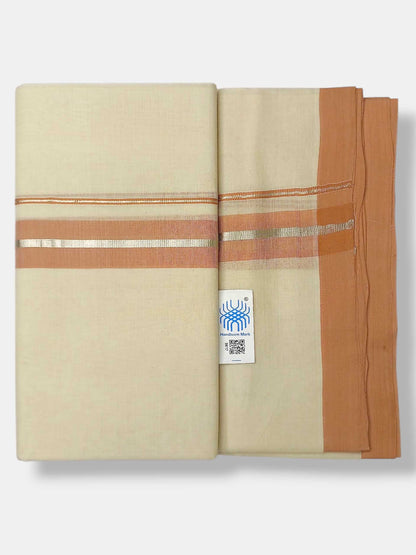 Kerala Balaramapuram Pure Cotton Handloom Mundu/Dhoti