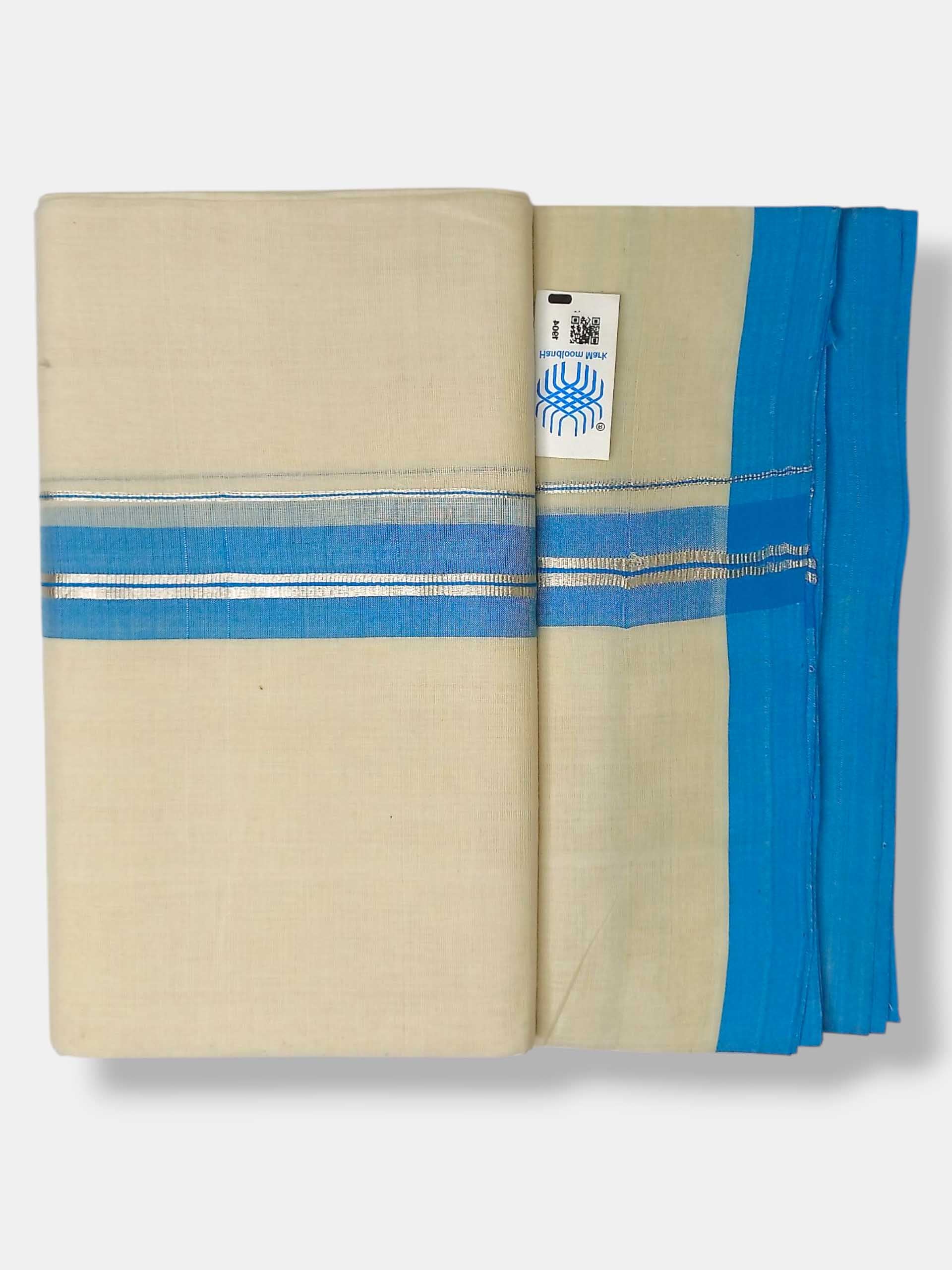 Kerala Balaramapuram Pure Cotton Handloom Mundu/Dhoti