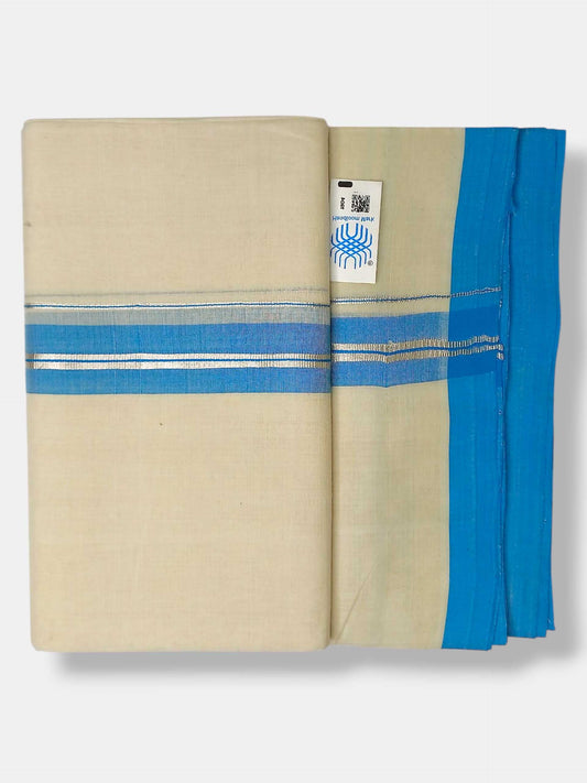 Kerala Balaramapuram Pure Cotton Handloom Mundu/Dhoti