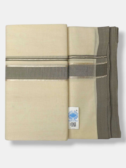 Kerala Balaramapuram Pure Cotton Handloom Mundu/Dhoti