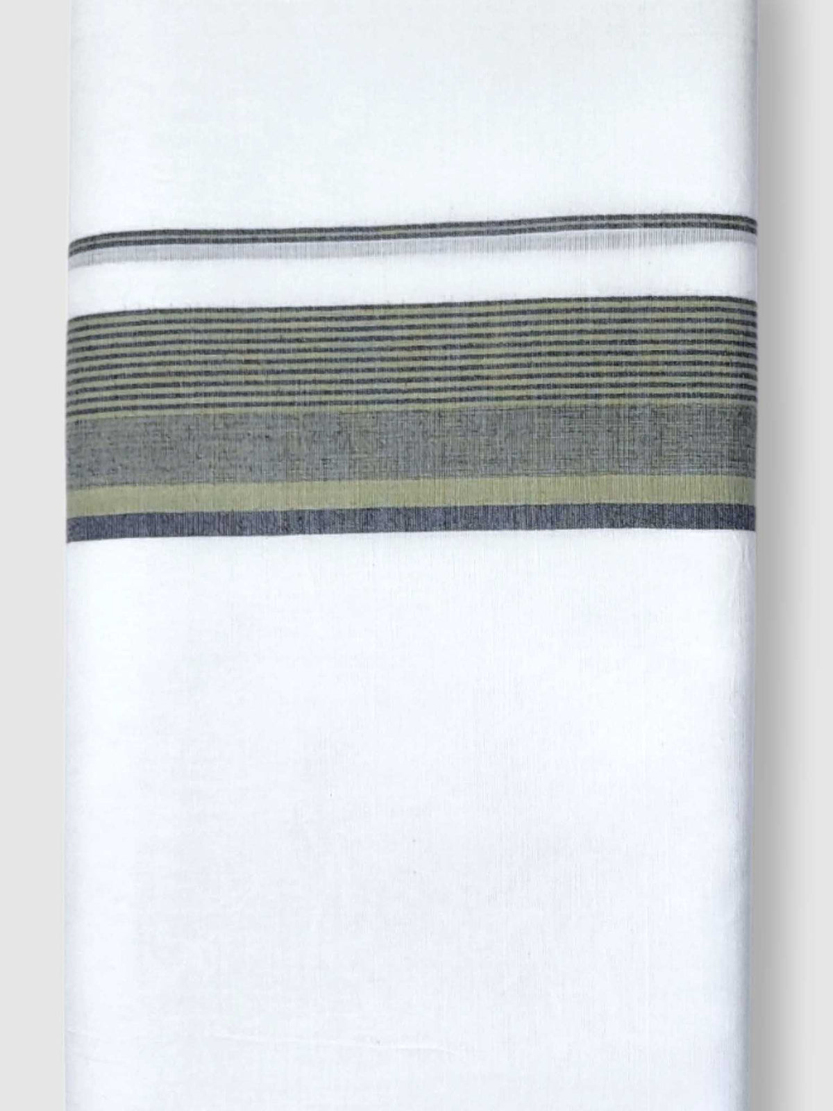 Pure White Cotton Men's Double Dhoti