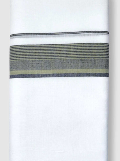 Pure White Cotton Men's Double Dhoti