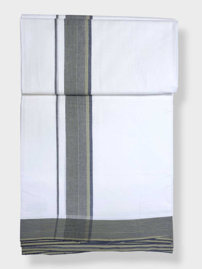 Pure White Cotton Men's Double Dhoti