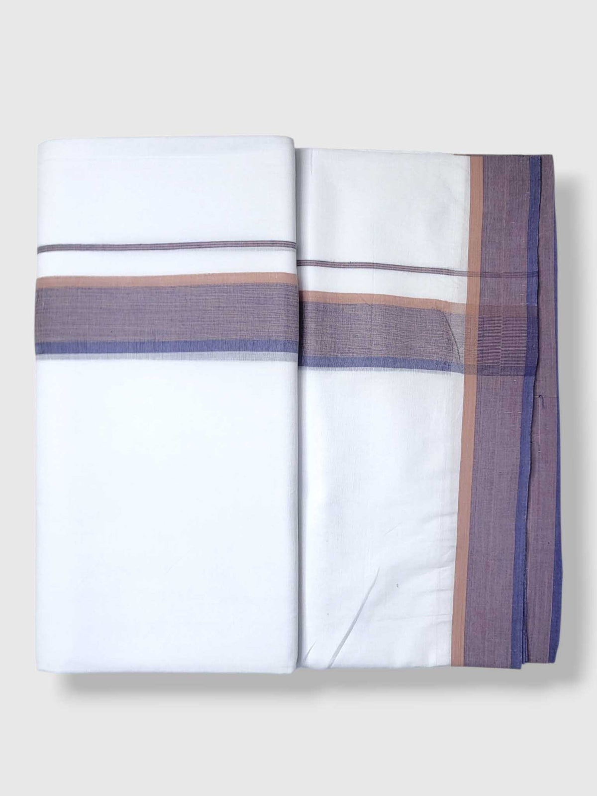 Pure White Cotton Men's Double Dhoti