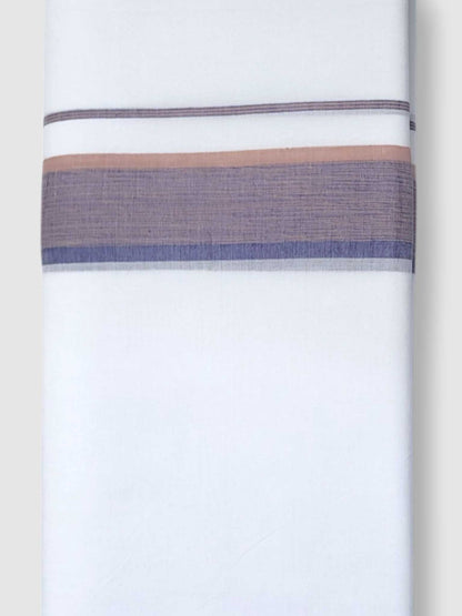 Pure White Cotton Men's Double Dhoti