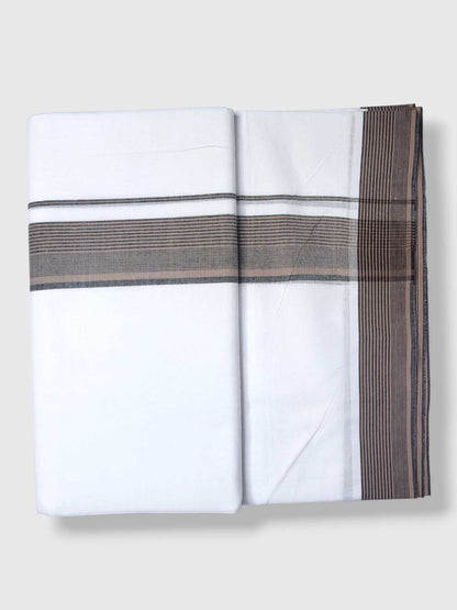 Pure White Cotton Men's Double Dhoti