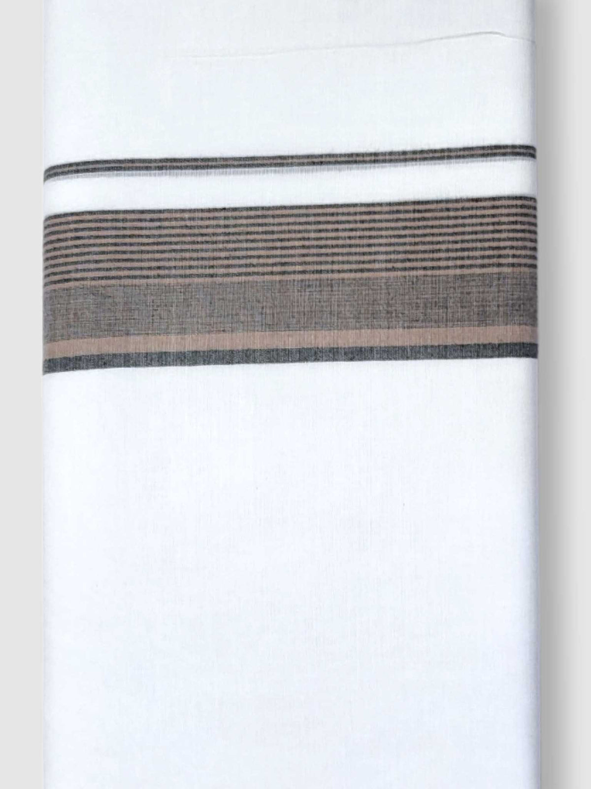 Pure White Cotton Men's Double Dhoti