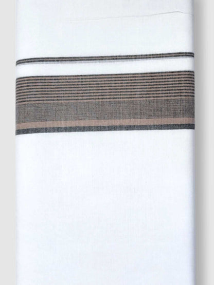 Pure White Cotton Men's Double Dhoti