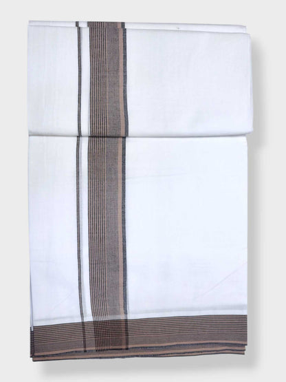 Pure White Cotton Men's Double Dhoti