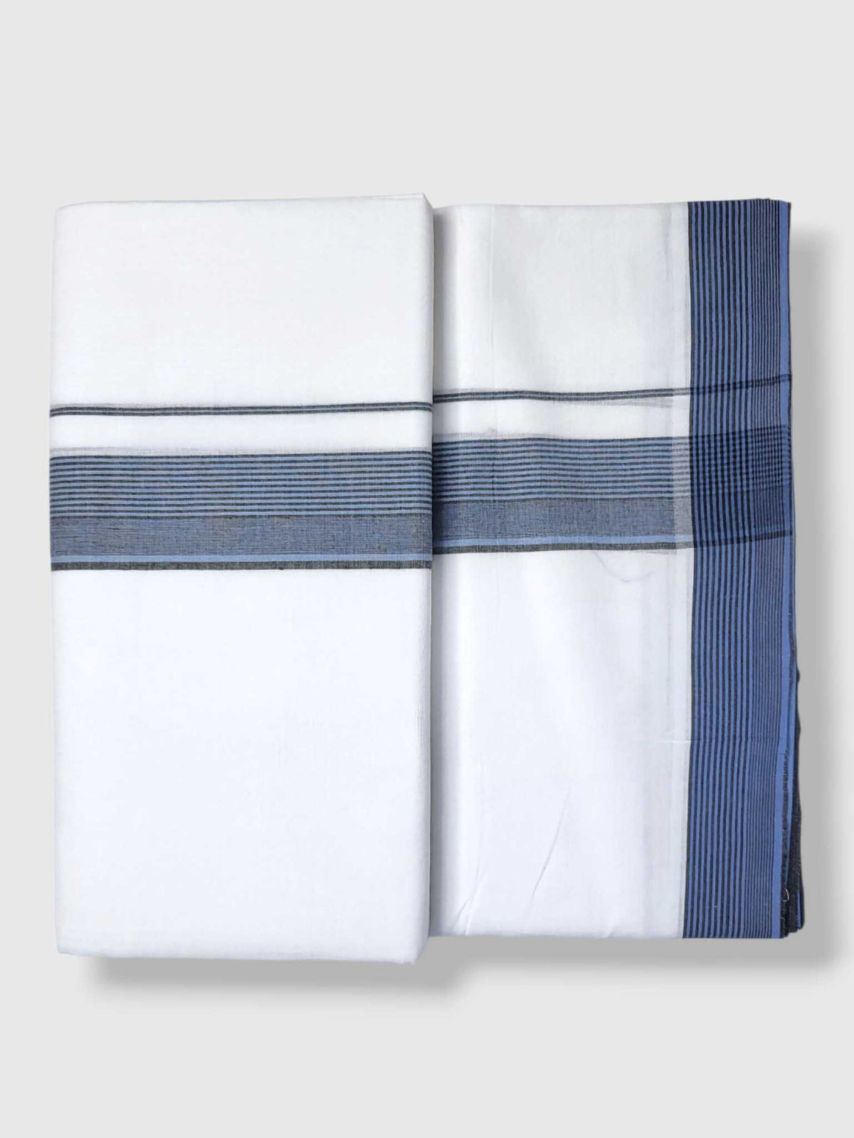 Pure White Cotton Men's Double Dhoti