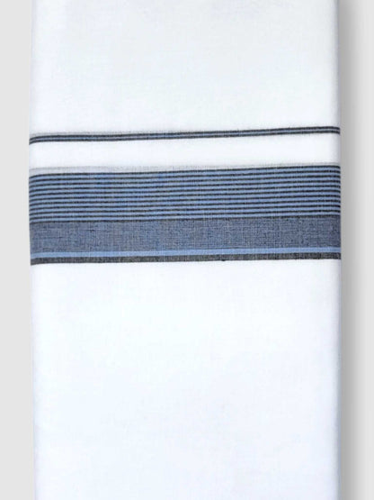 Pure White Cotton Men's Double Dhoti