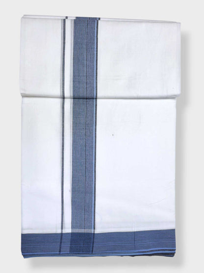 Pure White Cotton Men's Double Dhoti