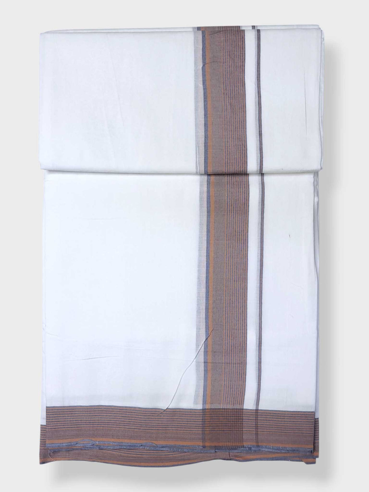 Pure White Cotton Men's Double Dhoti