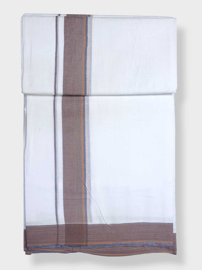 Pure White Cotton Men's Double Dhoti