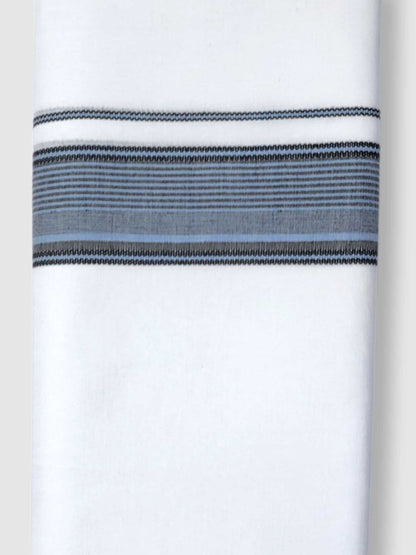 Pure White Cotton Men's Double Dhoti