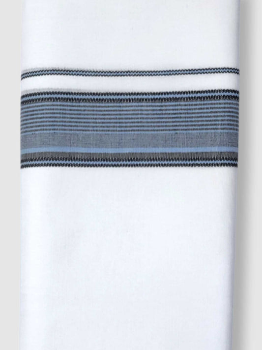 Pure White Cotton Men's Double Dhoti