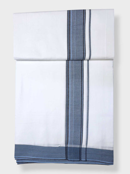 Pure White Cotton Men's Double Dhoti