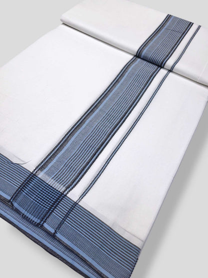 Pure White Cotton Men's Double Dhoti
