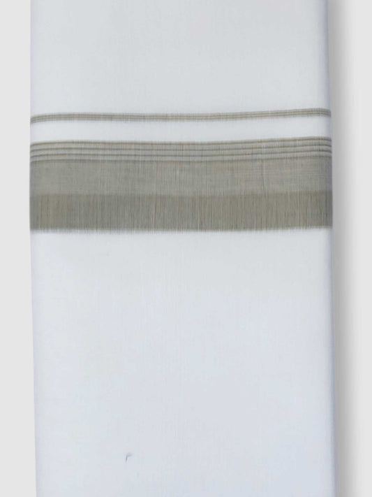 Pure White Cotton Men's Double Dhoti