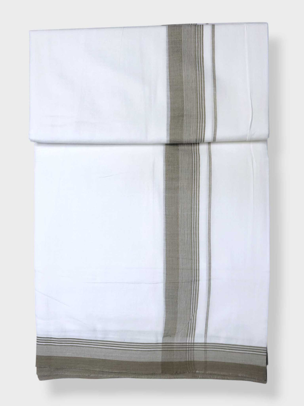 Pure White Cotton Men's Double Dhoti