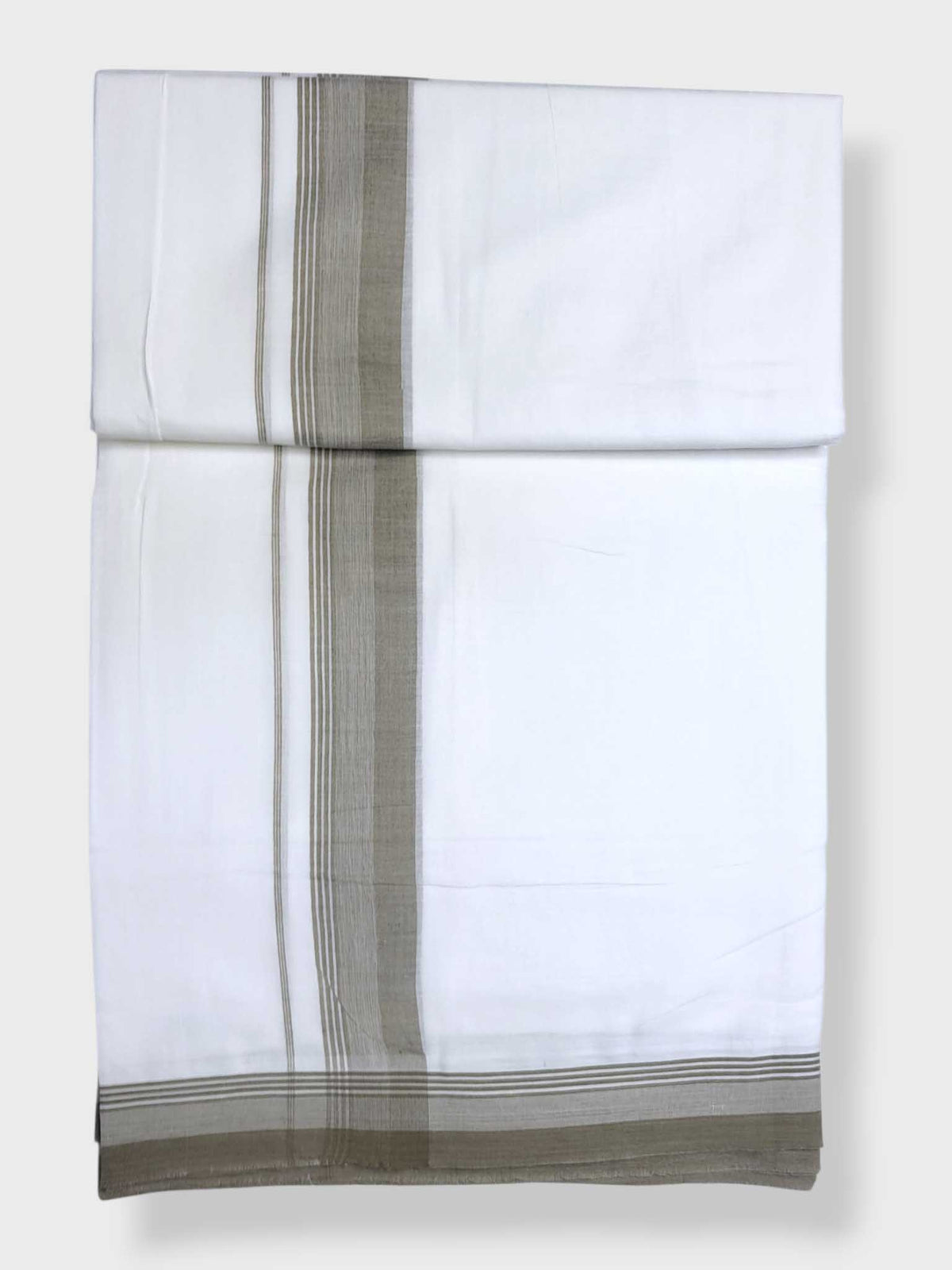 Pure White Cotton Men's Double Dhoti