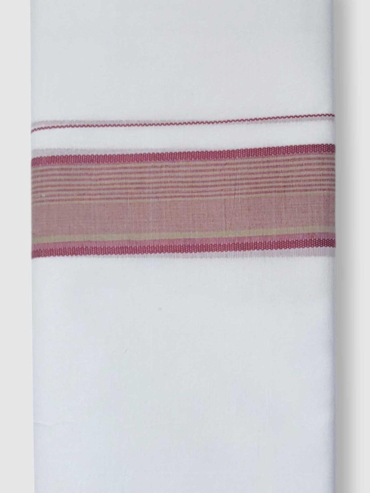 Pure White Cotton Men's Double Dhoti