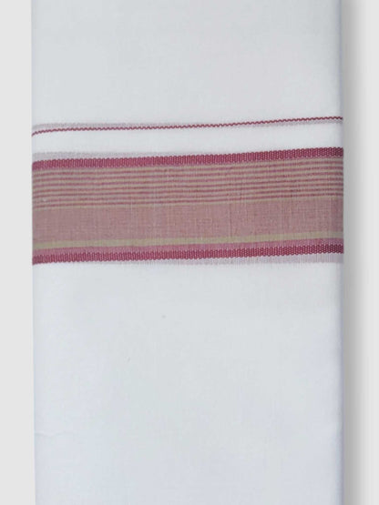 Pure White Cotton Men's Double Dhoti