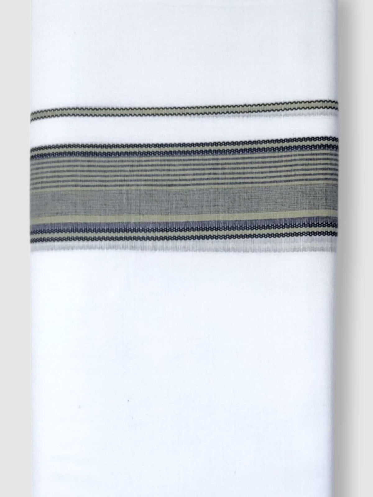 Pure White Cotton Men's Double Dhoti
