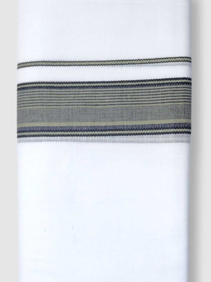 Pure White Cotton Men's Double Dhoti