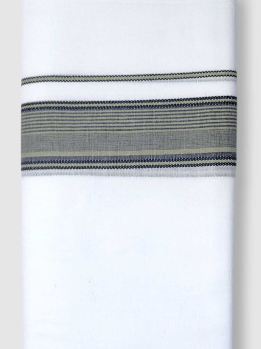 Pure White Cotton Men's Double Dhoti