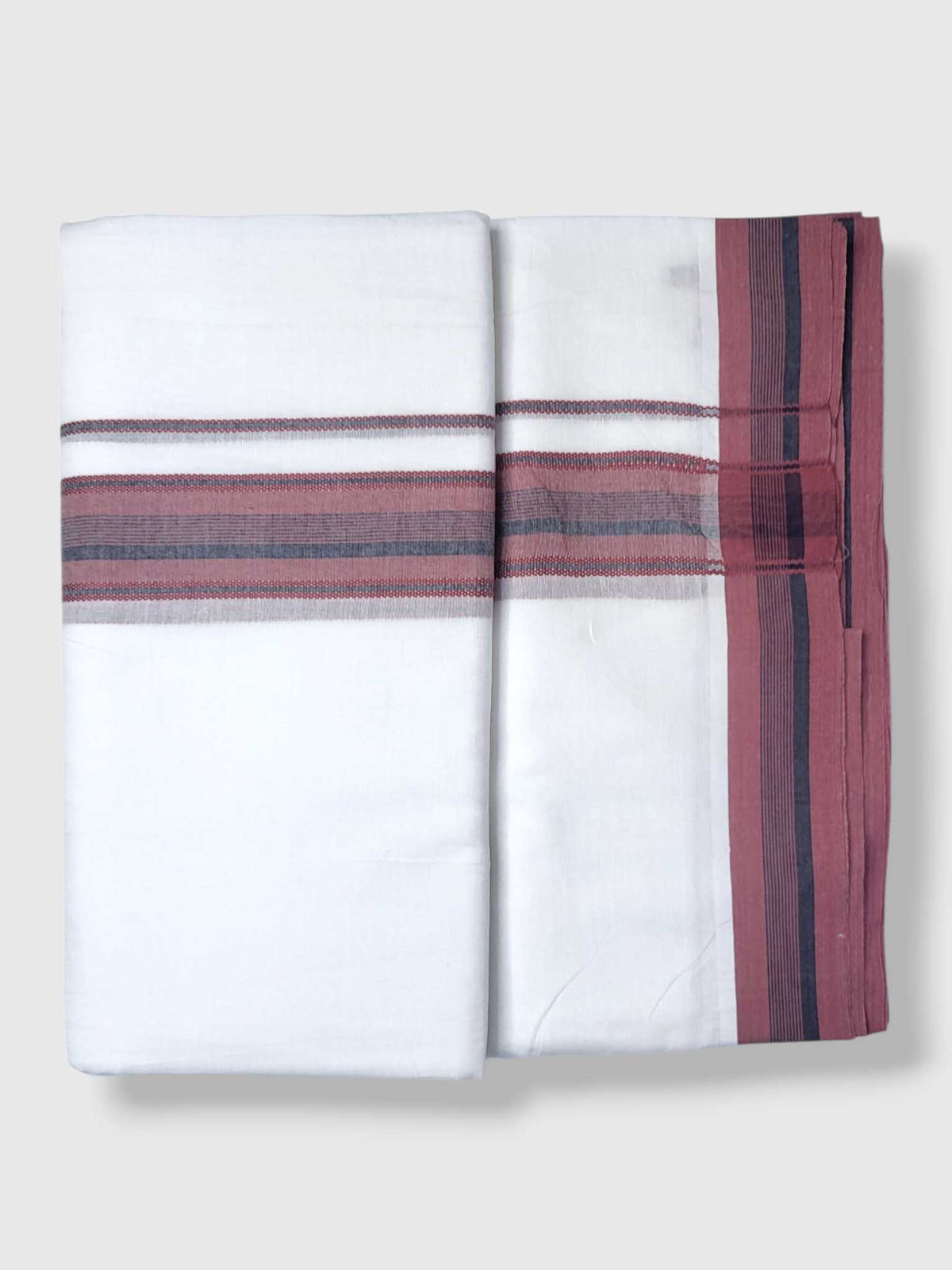 Pure White Cotton Men's Double Dhoti