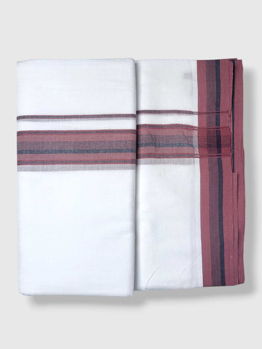 Pure White Cotton Men's Double Dhoti