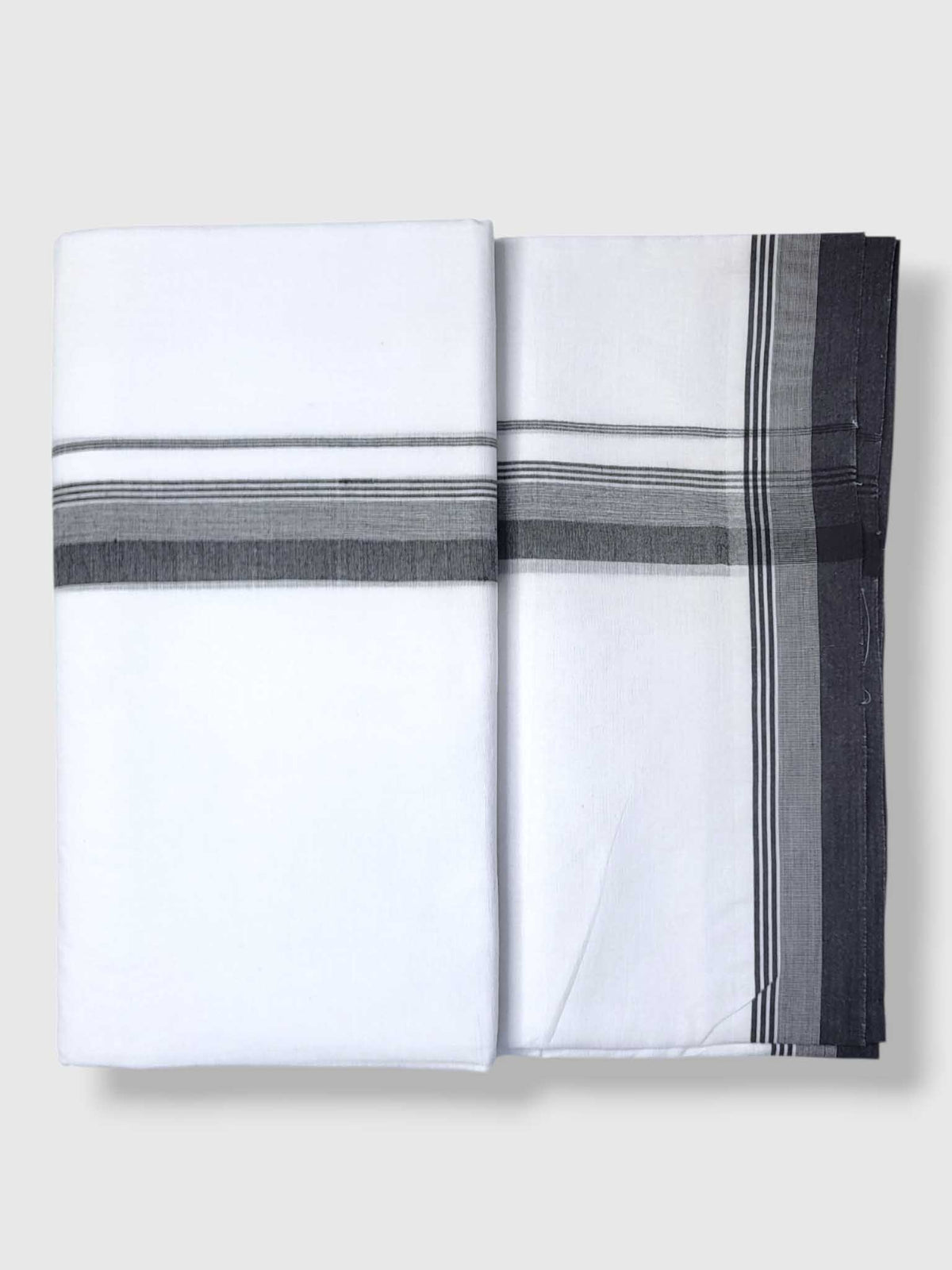 Pure White Cotton Men's Double Dhoti