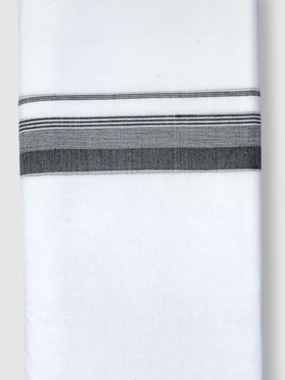 Pure White Cotton Men's Double Dhoti