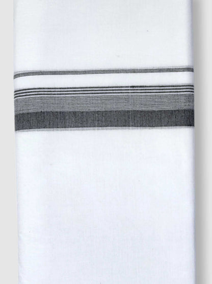 Pure White Cotton Men's Double Dhoti