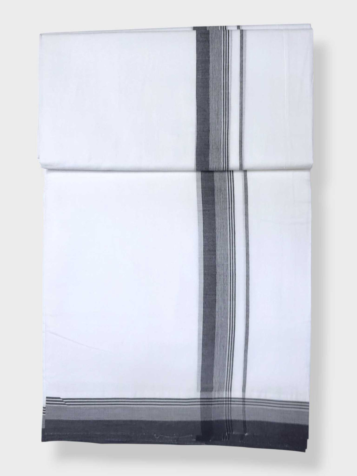 Pure White Cotton Men's Double Dhoti